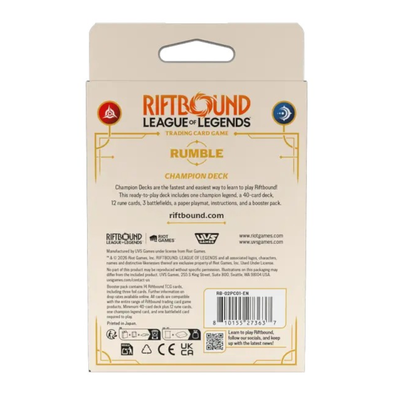 Riftbound - Rumble Champion Deck - Englisch