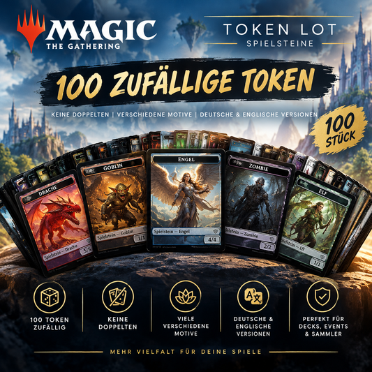 MTG - 100 zufällige Token (Spielsteine) - Keine Duplikate - Englisch