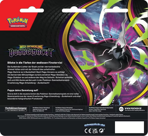 Pokémon - ME05 Dunkelnacht - 3-Pack-Blister - Deutsch