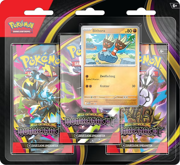 Pokémon - ME05 Dunkelnacht - 3-Pack-Blister - Deutsch