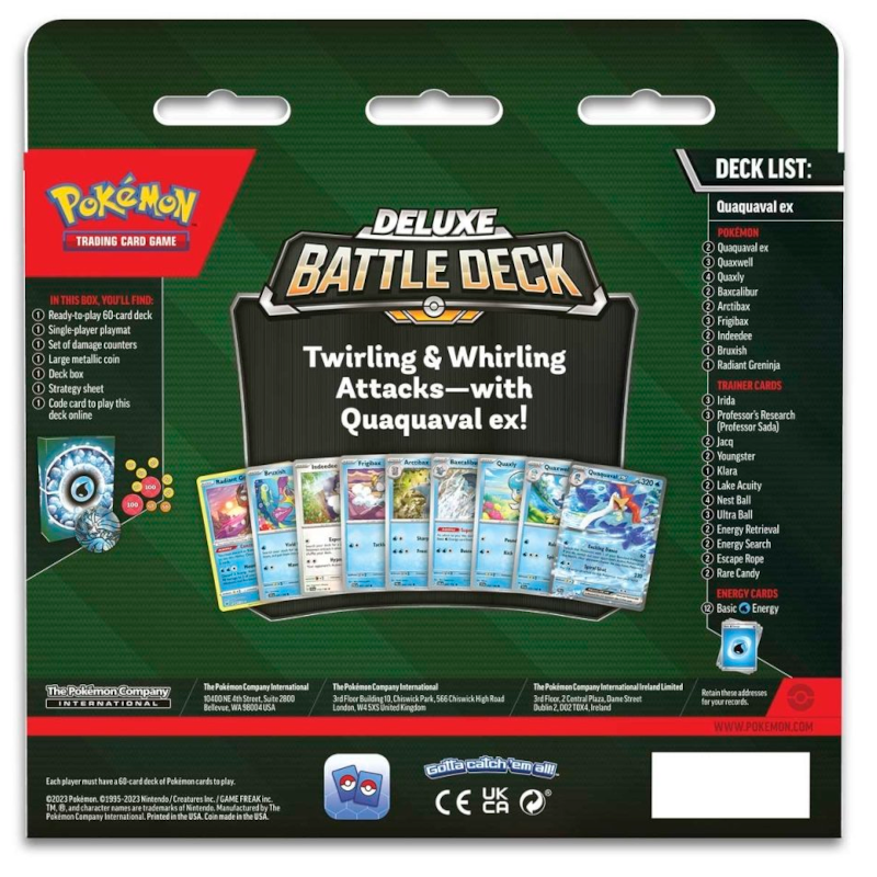 Pokémon - Quaquaval ex Deluxe Battle Deck - Englisch