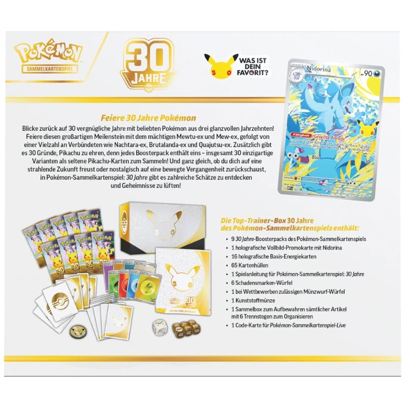 Pokémon - 30 Jahre - Top Trainer Box - Deutsch