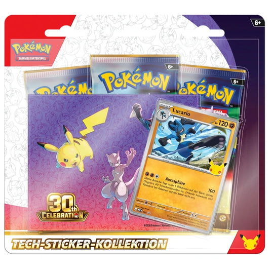 Pokémon - 30 Jahre - Tech-Sticker-Kollektion Lucario - Deutsch