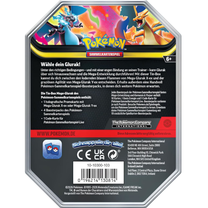 Pokémon - Tin Mega-Glurak-X - Deutsch