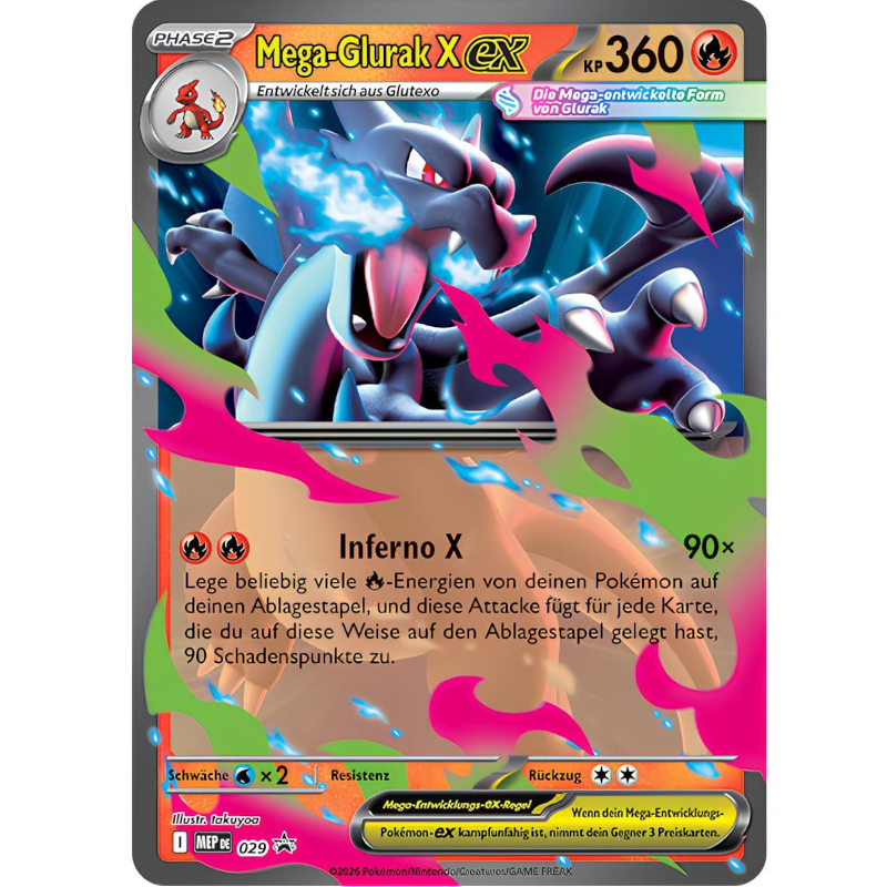 Pokémon - Tin Mega-Glurak-X - Deutsch