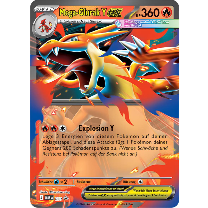 Pokémon - Tin Mega-Glurak-Y - Deutsch