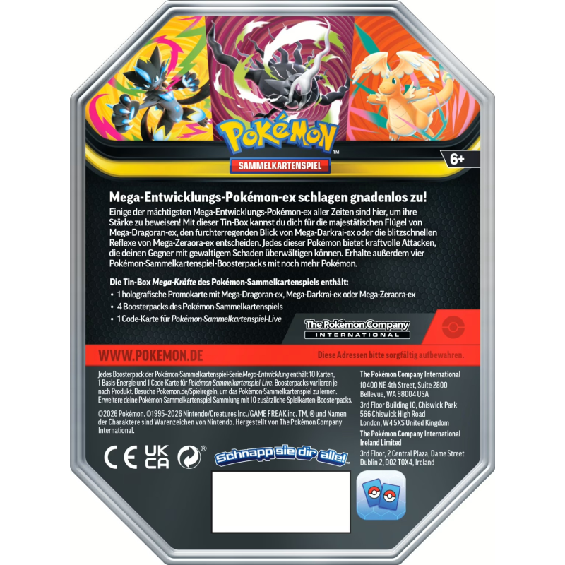 Pokémon - Tin #132 Mega-Kräfte - Mega-Zeraora - Deutsch